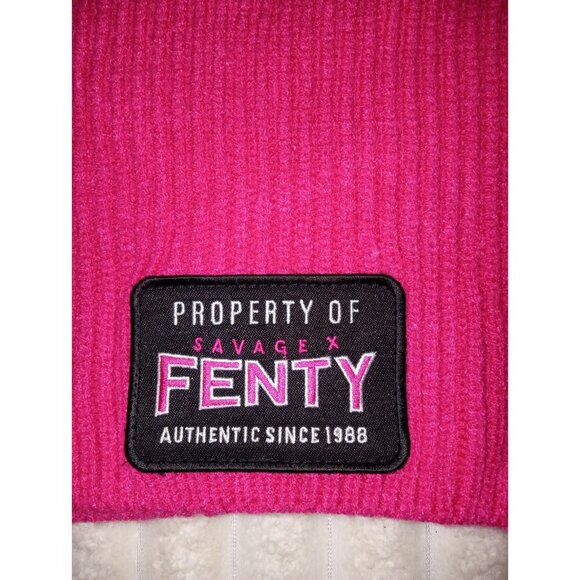 Rihanna Savage X Fenty Limited Edition LVII Game Day Beanie Millennial Pink - Picture 3 of 5